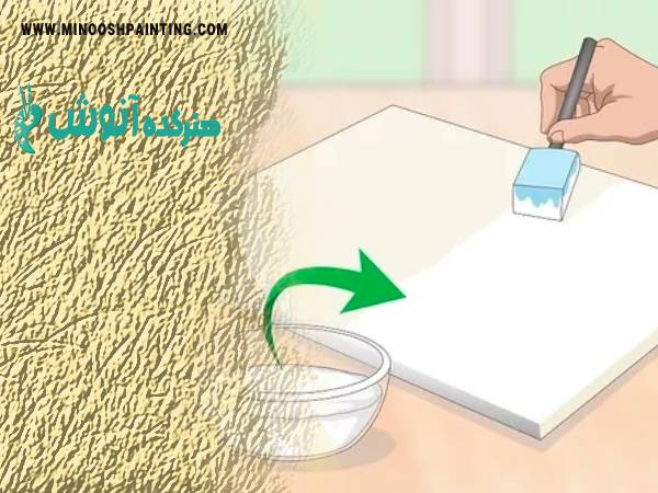 چسب زدن بوم با چسب گچی