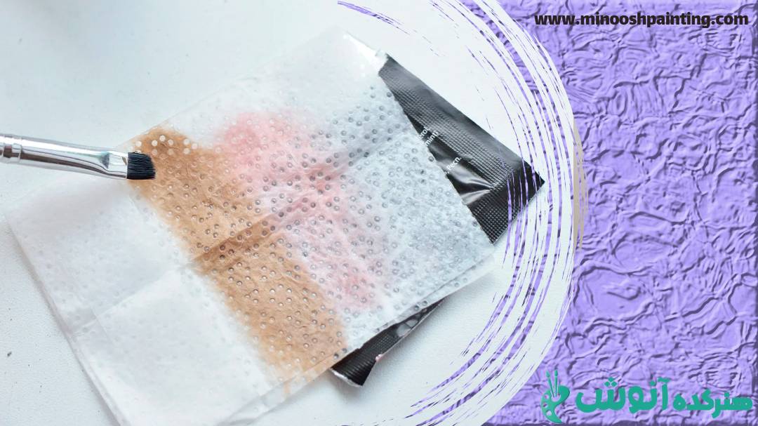 دستمال آغشته به رنگ|چگونگی پاک کردن رنگ از قلم مو