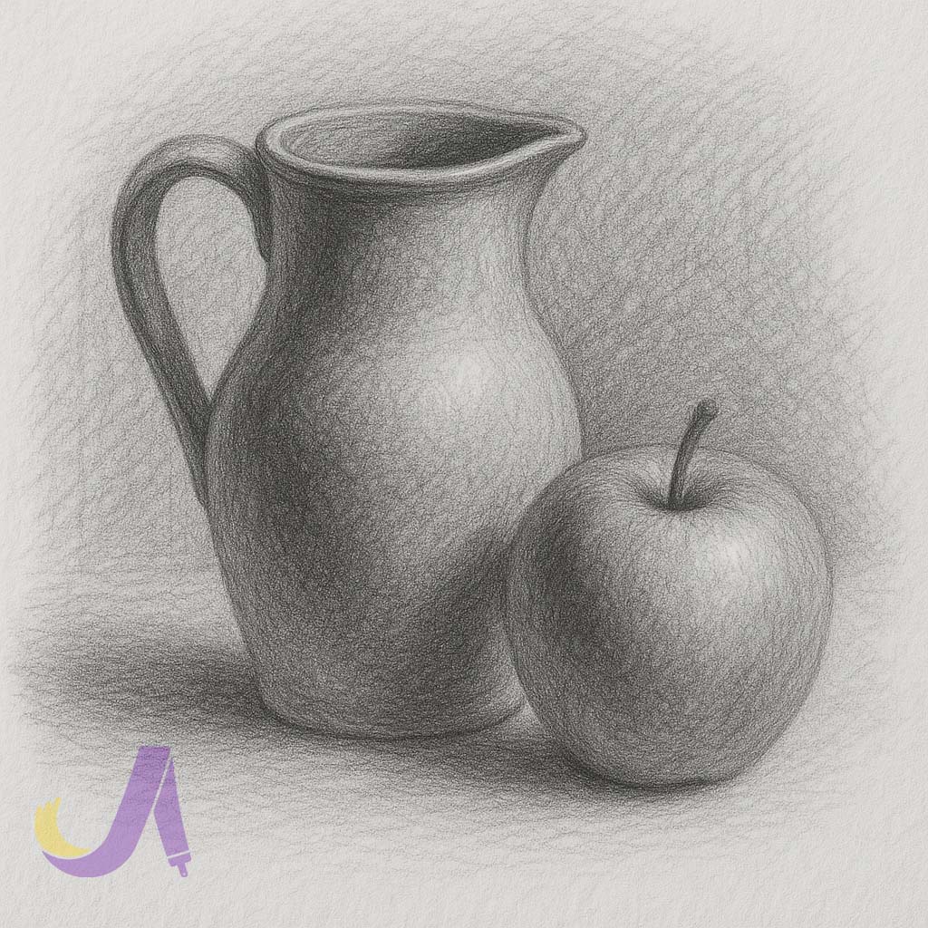 طرح ساده سیاه قلم