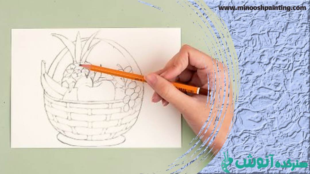 رسم انگور|طراحی سبد میوه