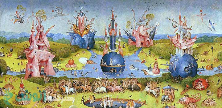 نقاشی باغ لذات دنیوی اثر هیروینیموس بوش