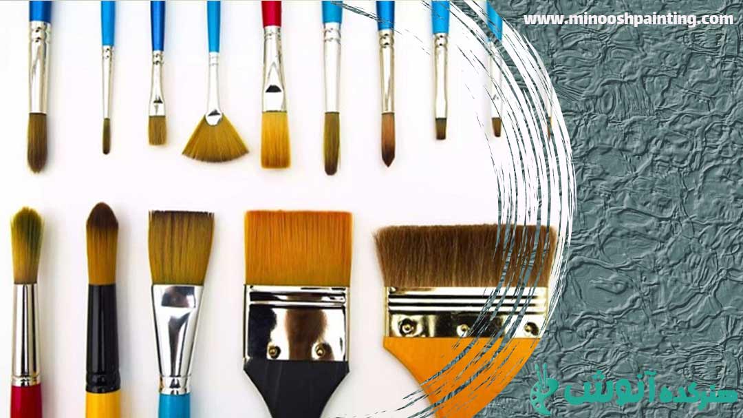 تنوع قلم موهای مورد استفاده در نقاشی آکریلیک