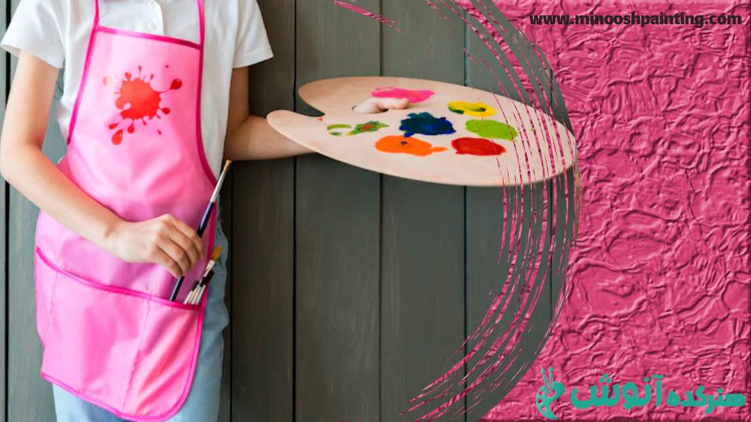 کودک پالت به دست| یادگیز طراحی و نقاشی